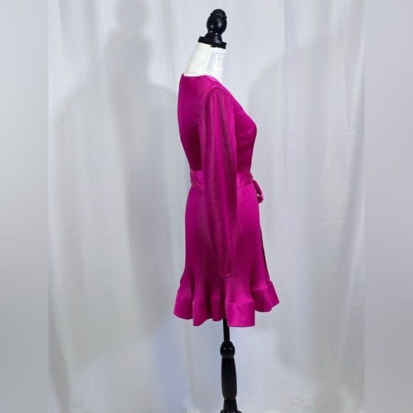 Milly Liv Satin Pleated Dress size 8 - Picture 6 of 10